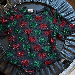 Vintage woman’s sequined holiday top